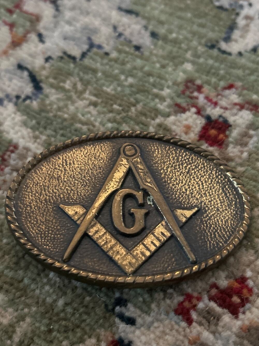Vintage Freemasons Belt Buckle
